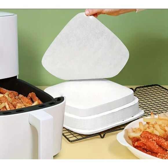 150 Sheets, Disposable Air Fryer Liners (8.66''), Greaseproof White Pape… - Picture 2 of 8